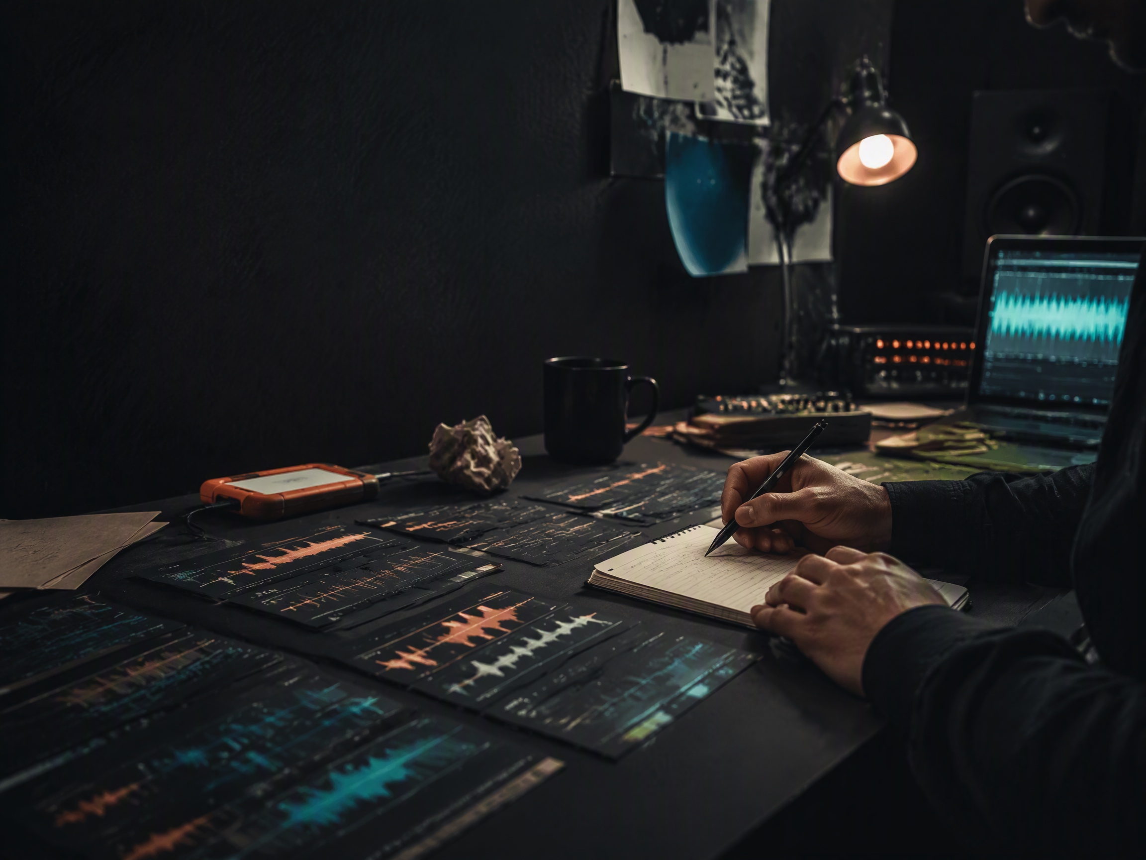 Creative process scene for ads music