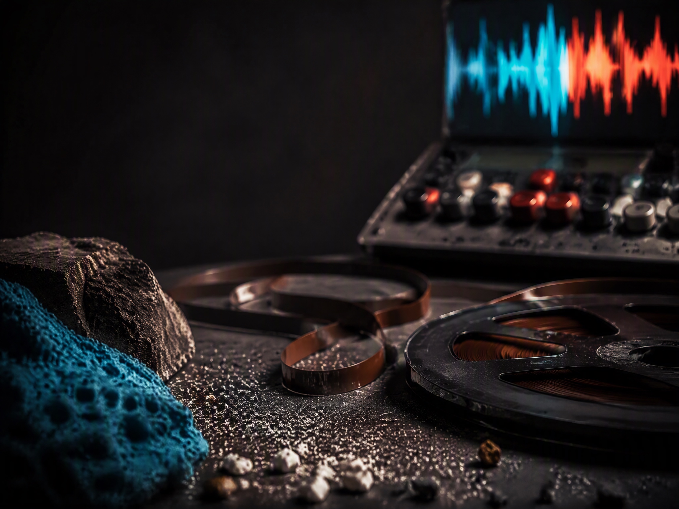 Close-up sound texture inspired by ambient music