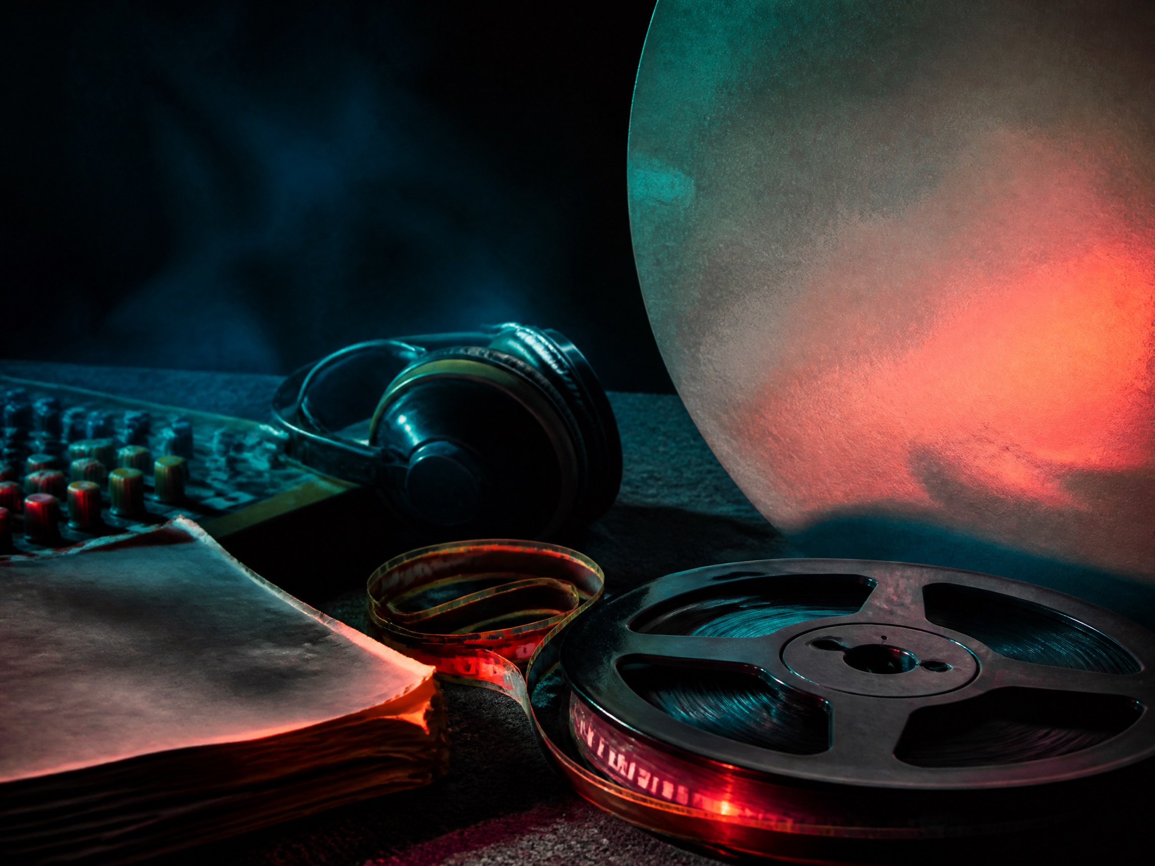 Close-up sound texture inspired by cinematic music