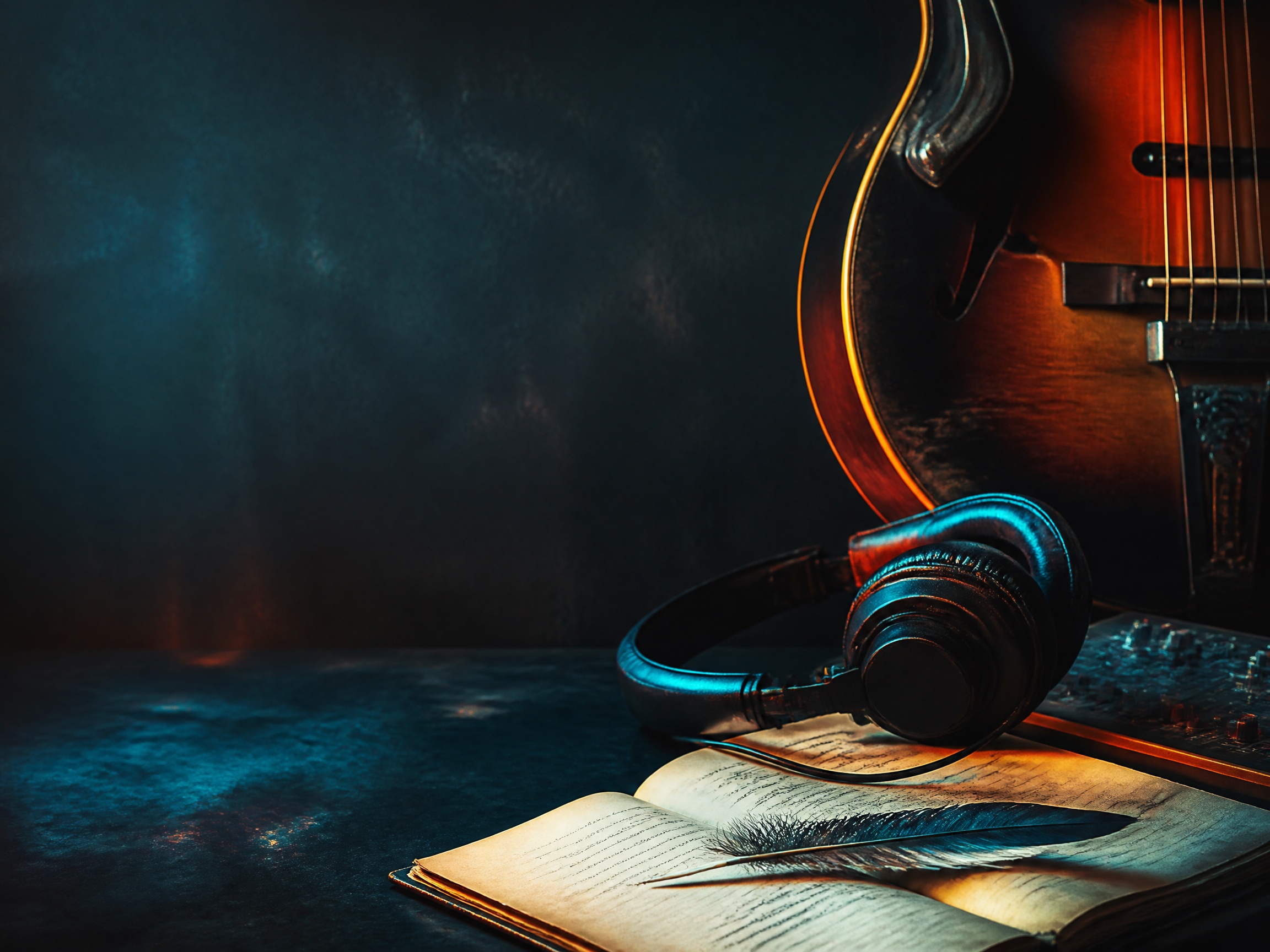 Close-up sound texture inspired by country music