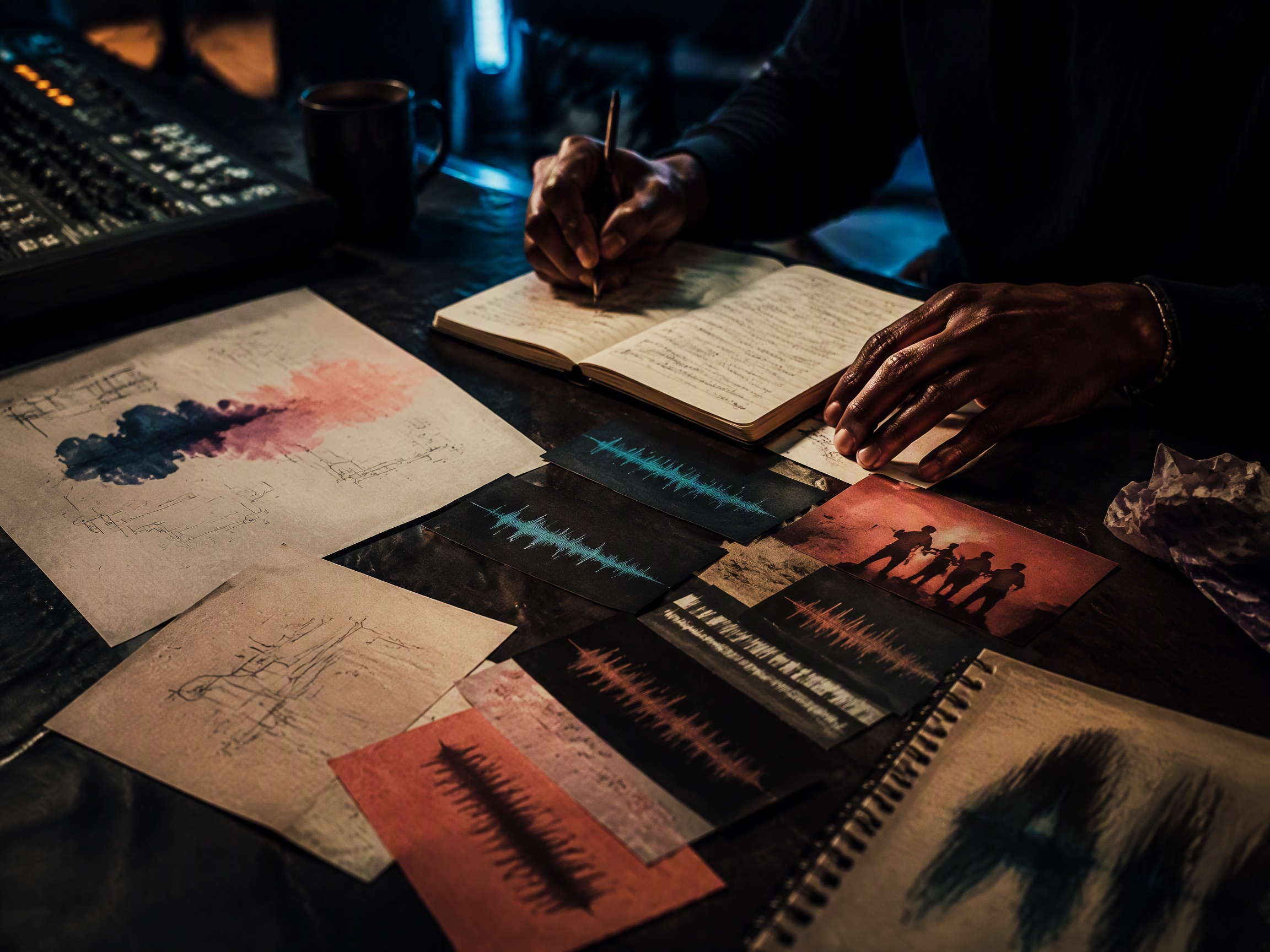 Creative process scene for gospel music