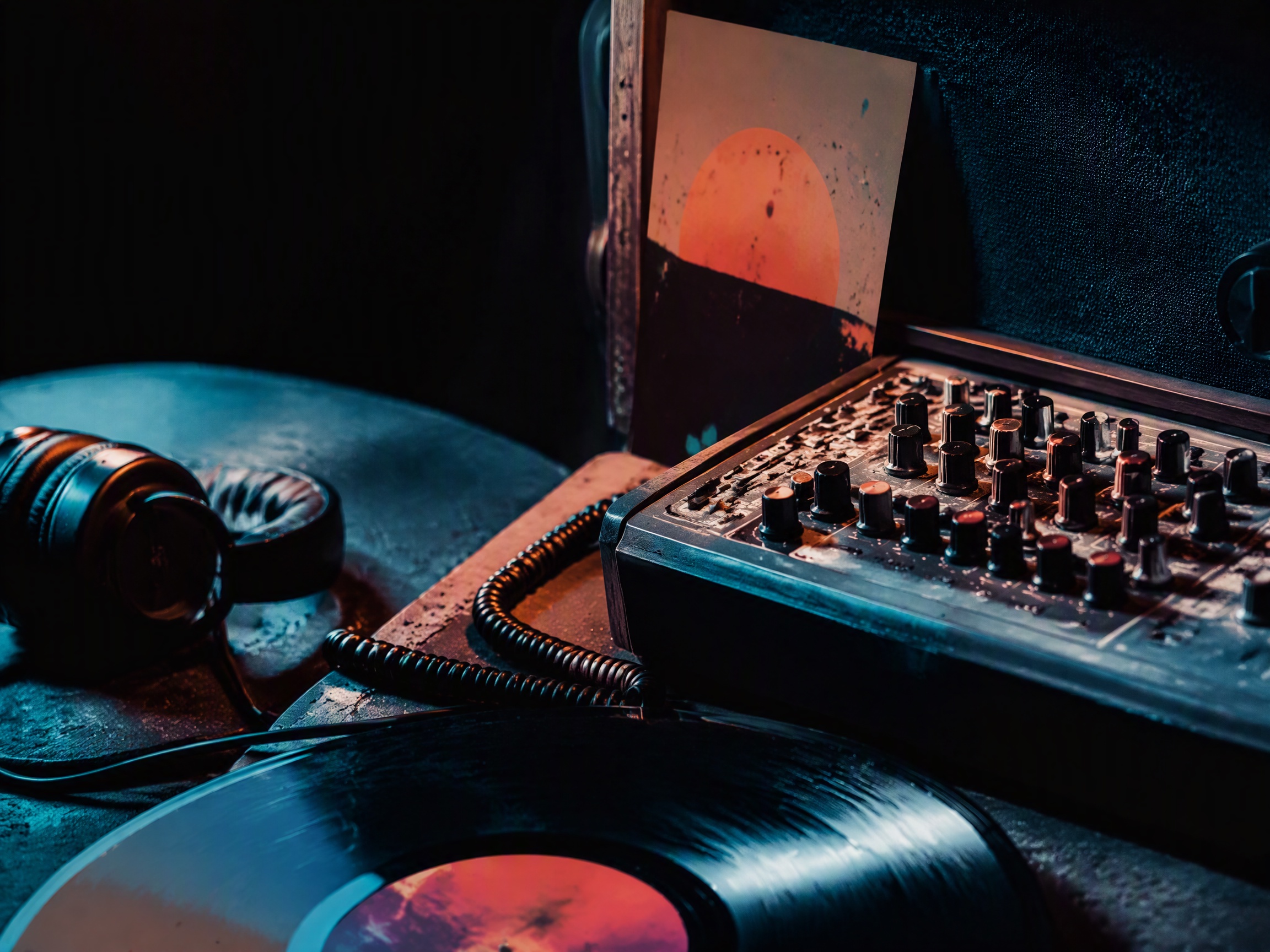 Close-up sound texture inspired by house music