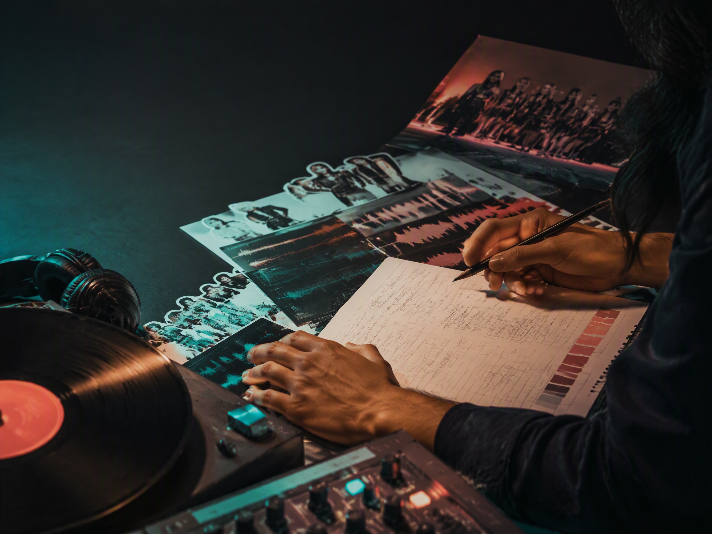 Creative process scene for k pop music