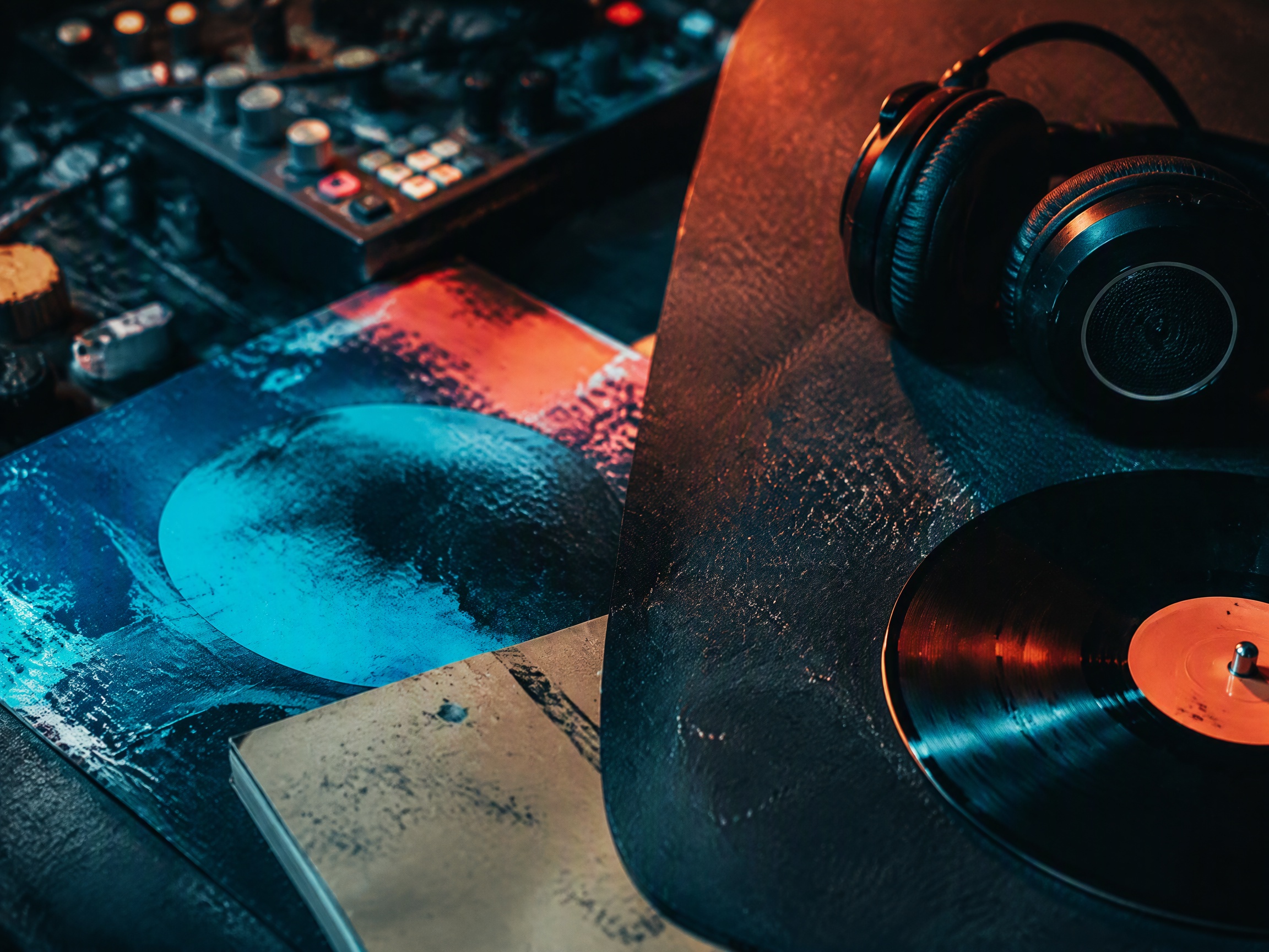 Close-up sound texture inspired by lo fi music
