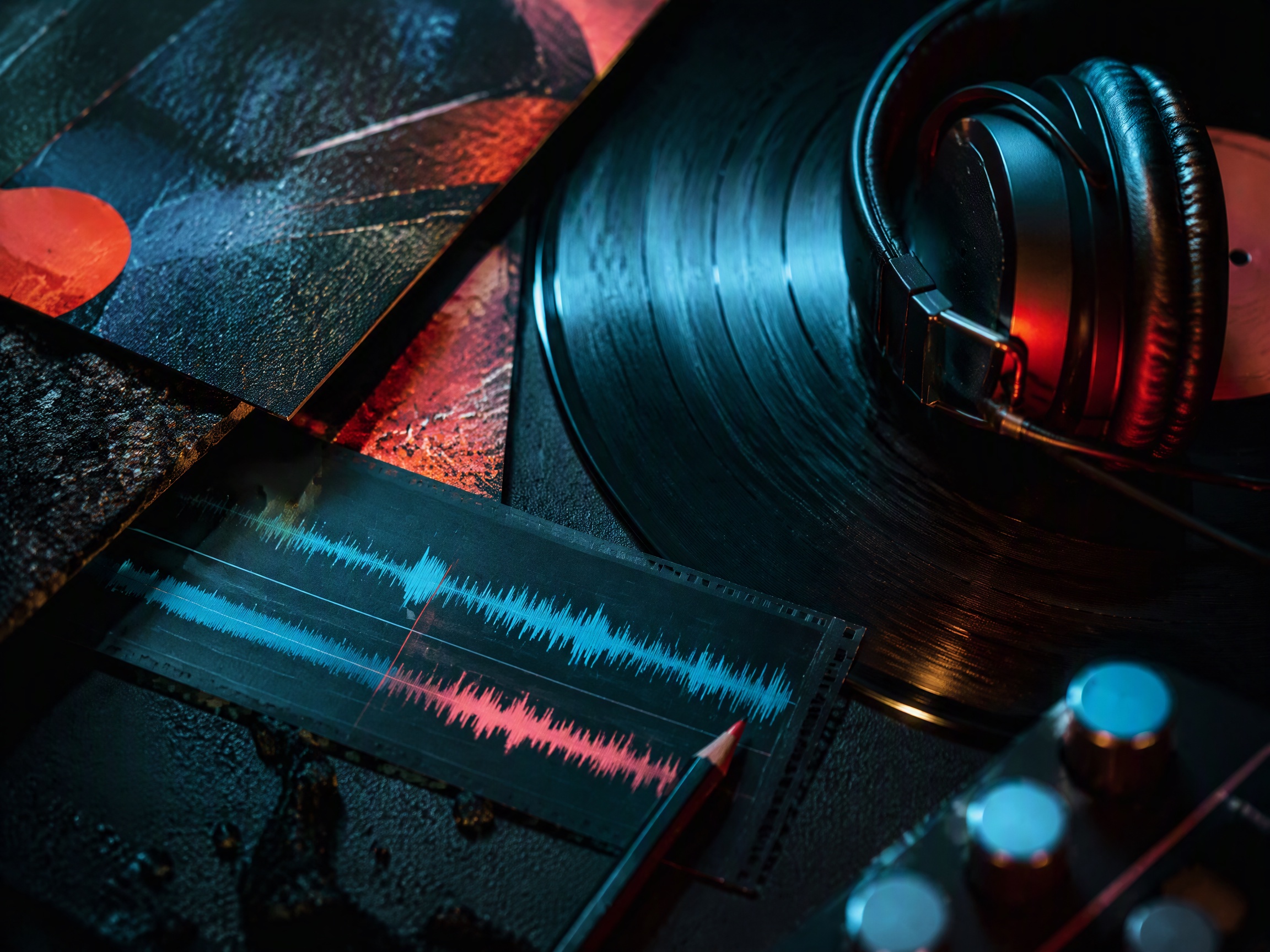 Close-up sound texture inspired by phonk music