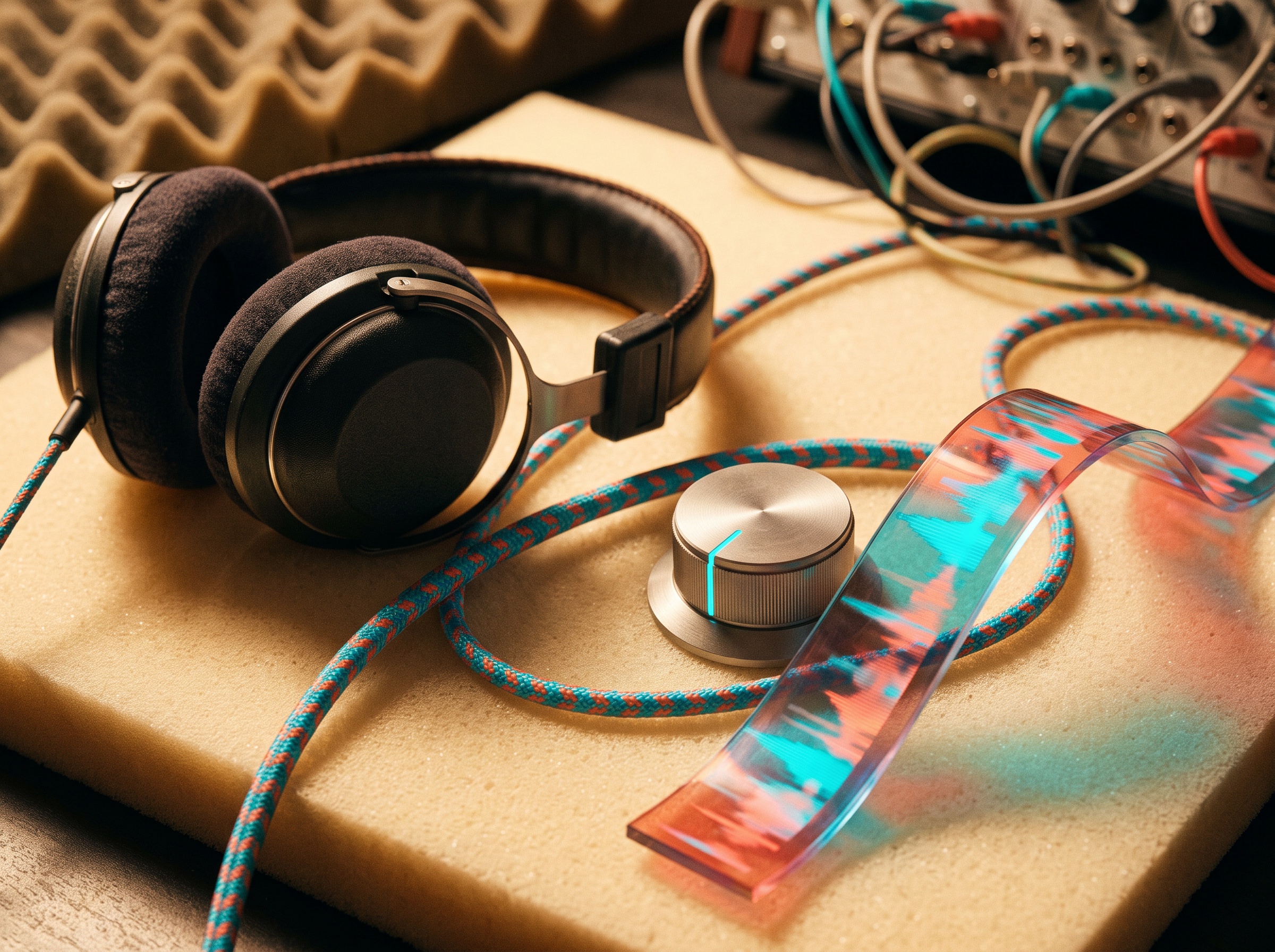Close-up sound texture inspired by pop music