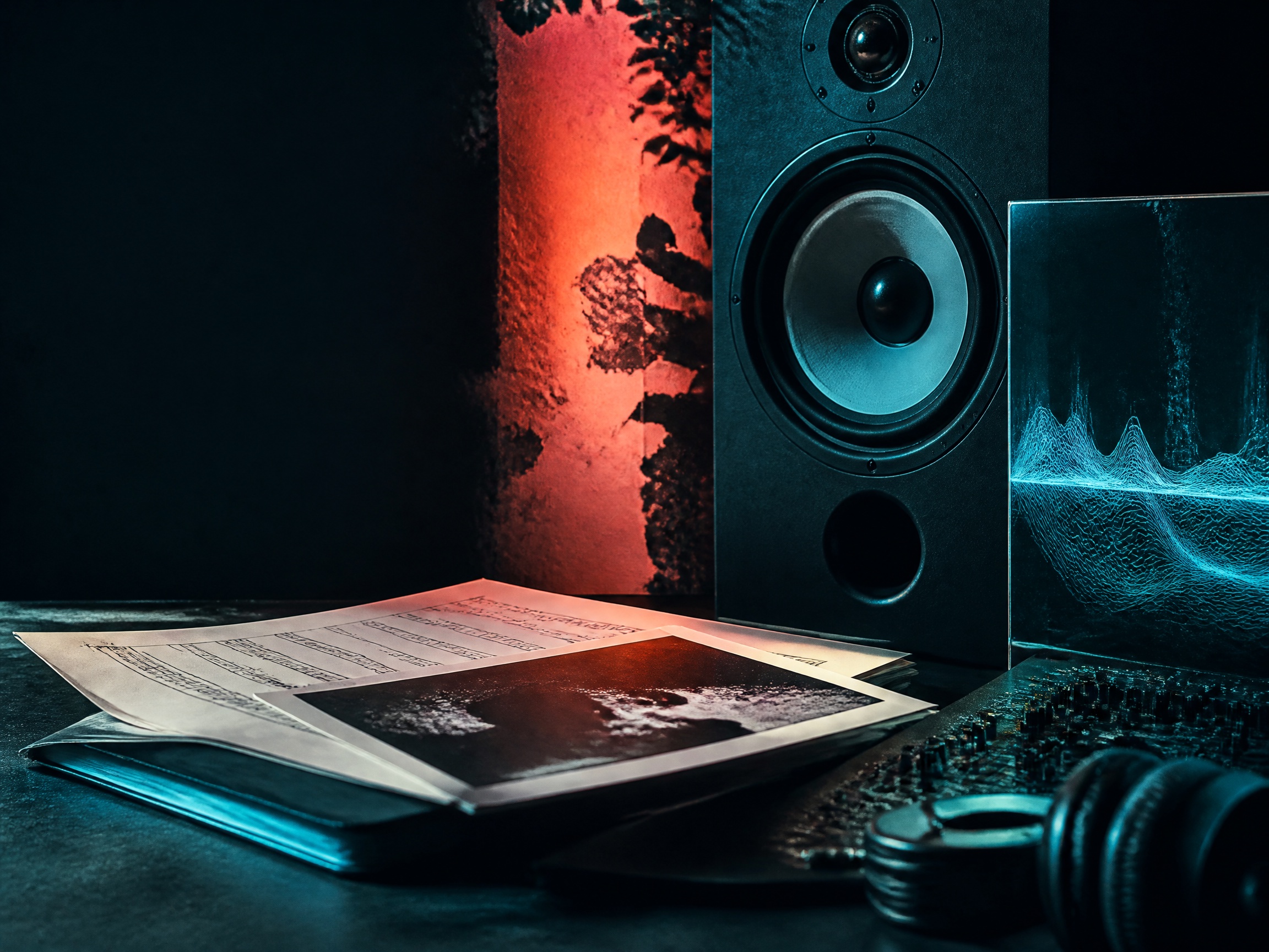 Close-up sound texture inspired by r and b music
