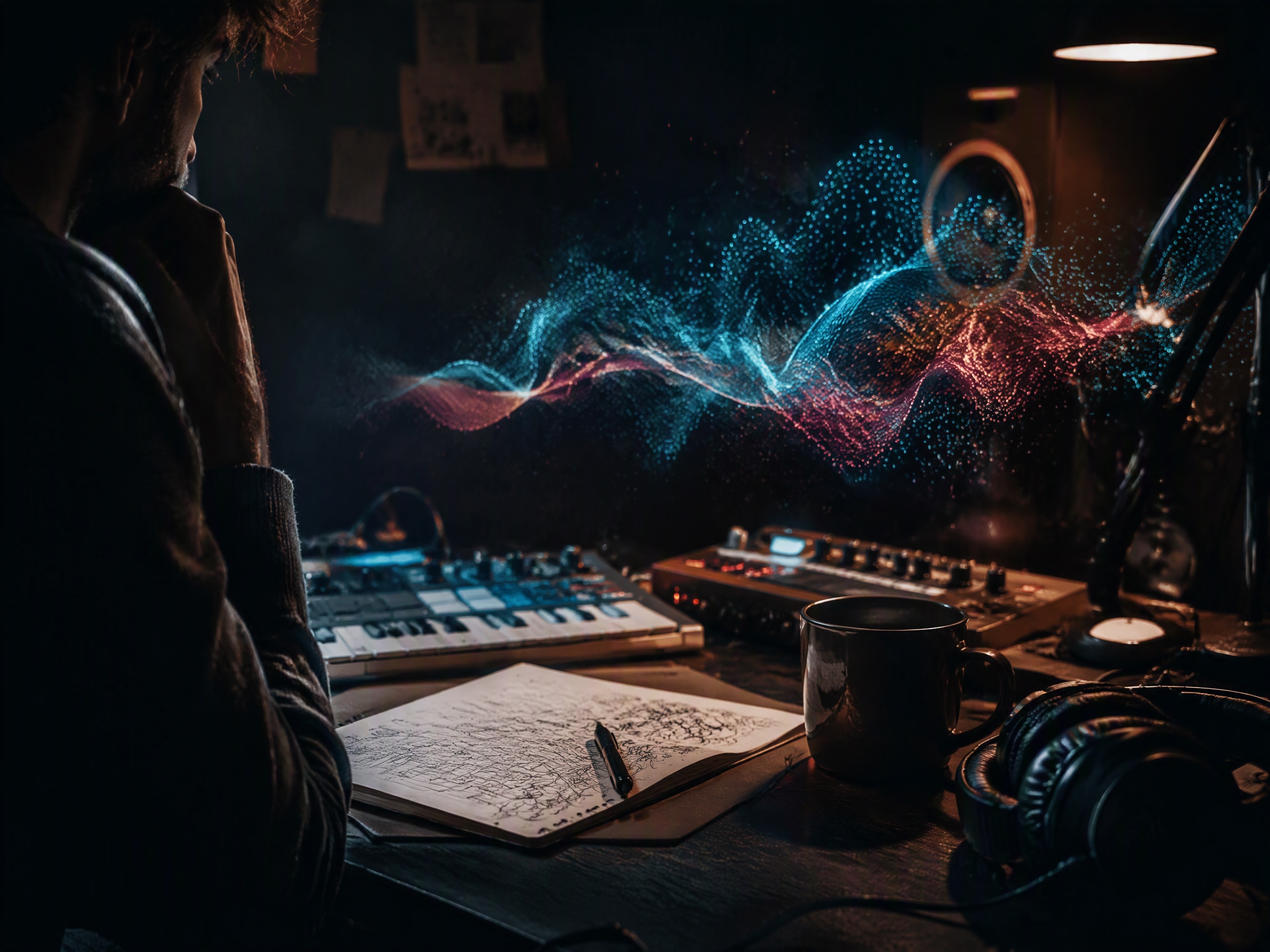 Close-up sound texture inspired by best ai music music