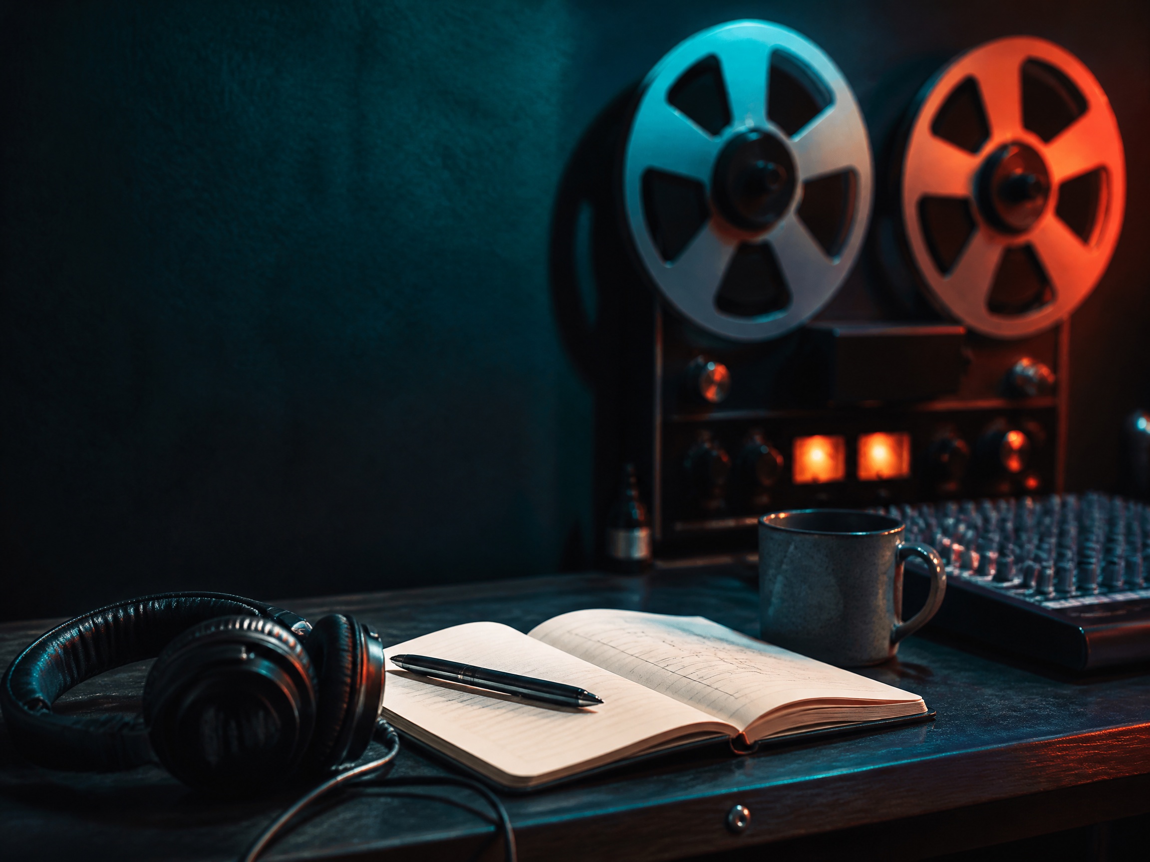 Close-up sound texture inspired by cinematic video music