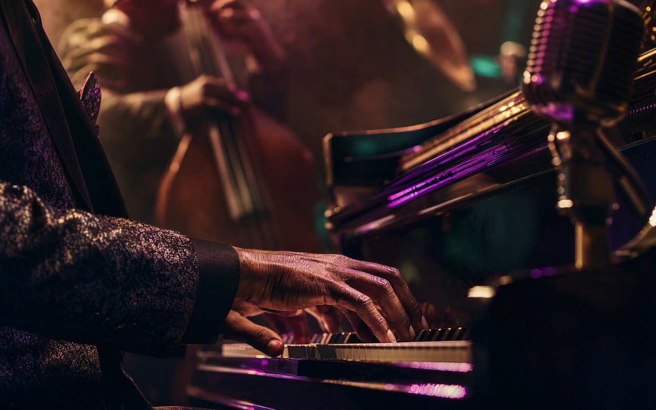 Close-up sound texture inspired by jazz club performance ai mv music