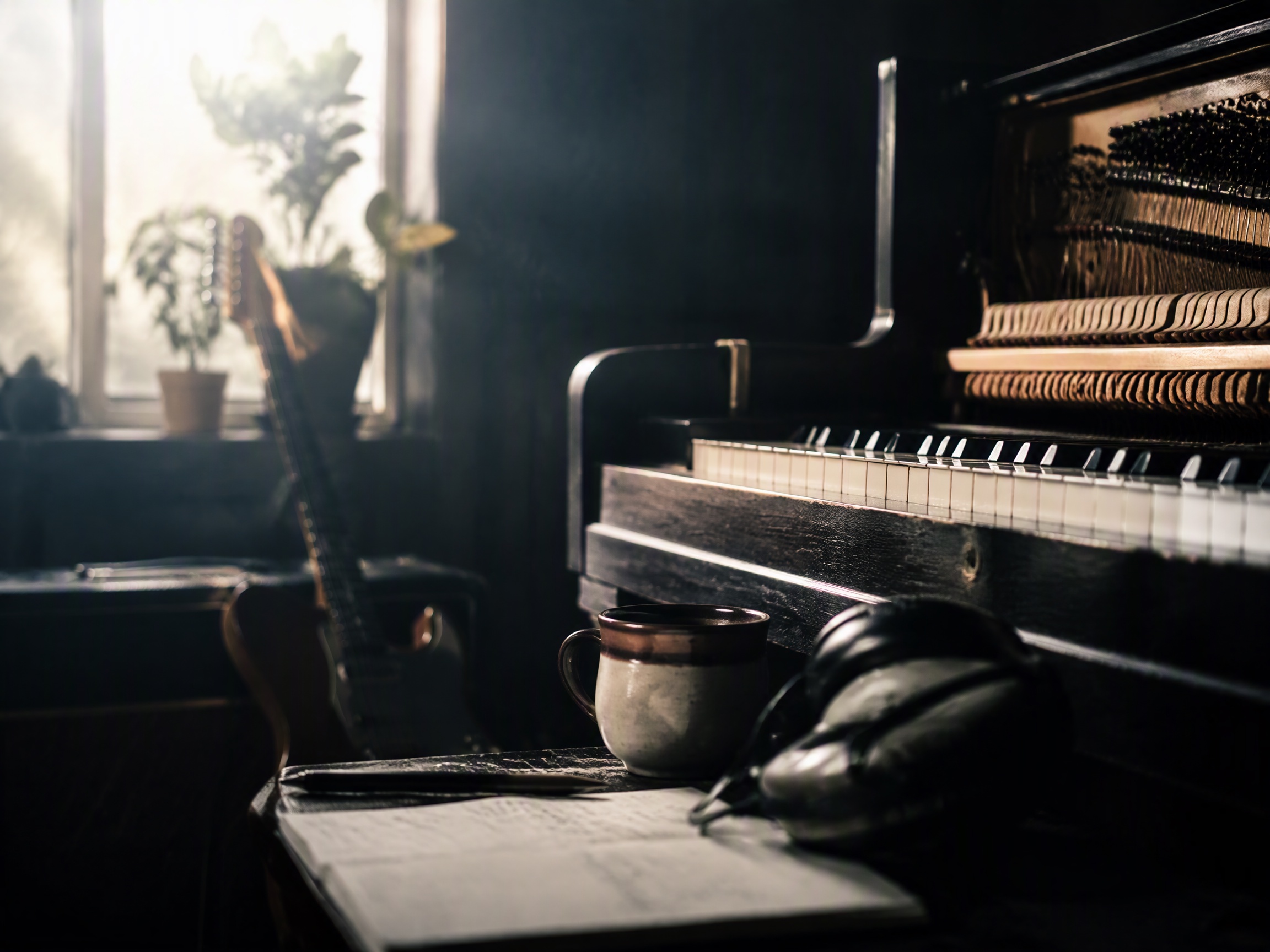 Close-up sound texture inspired by morning music