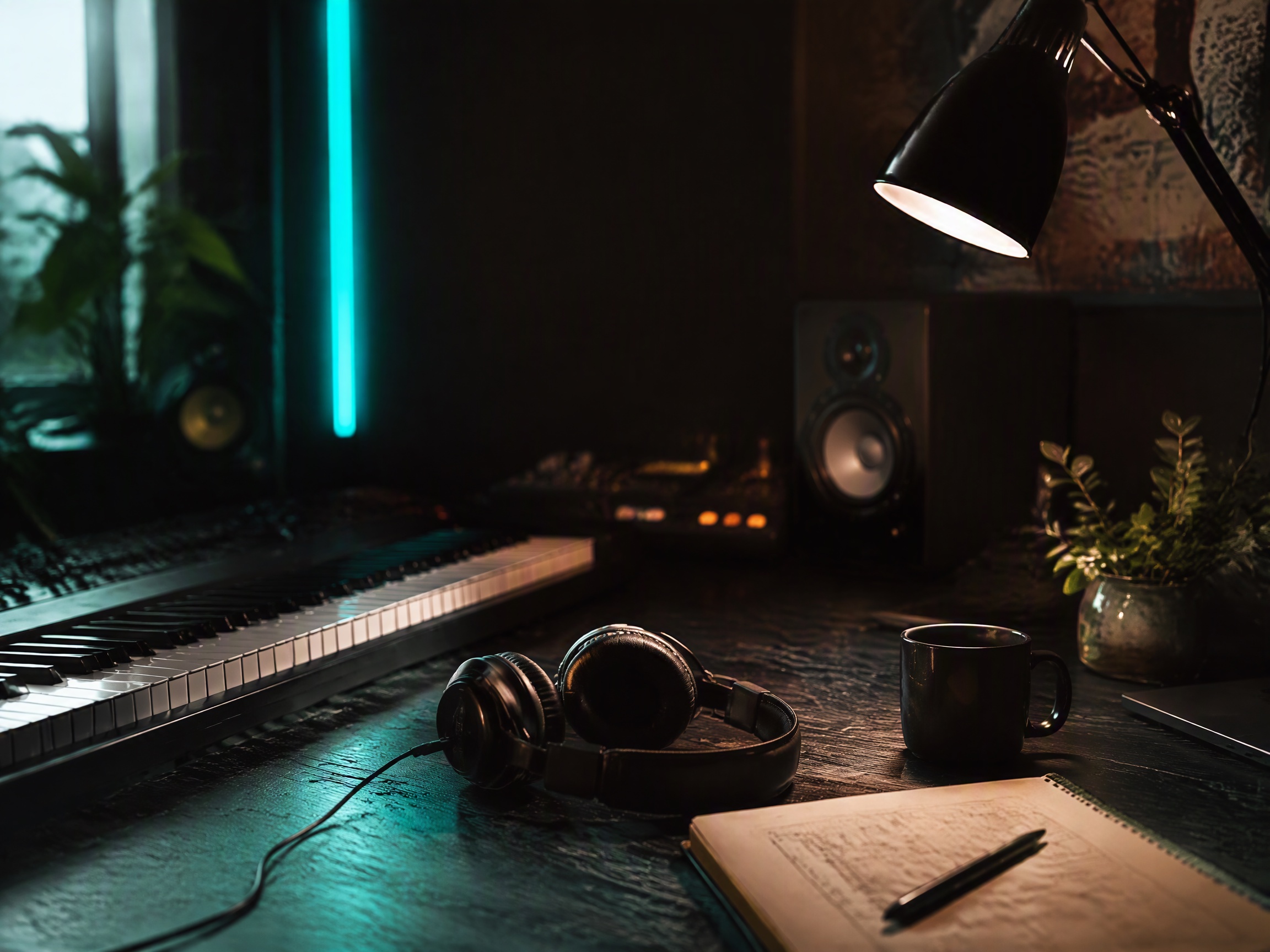 Close-up sound texture inspired by productivity music