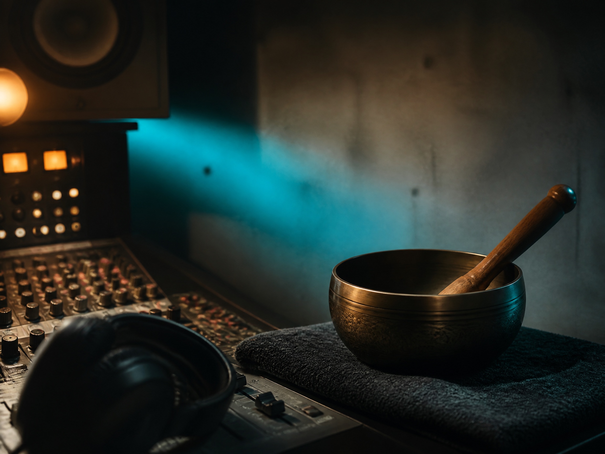 Close-up sound texture inspired by spa music