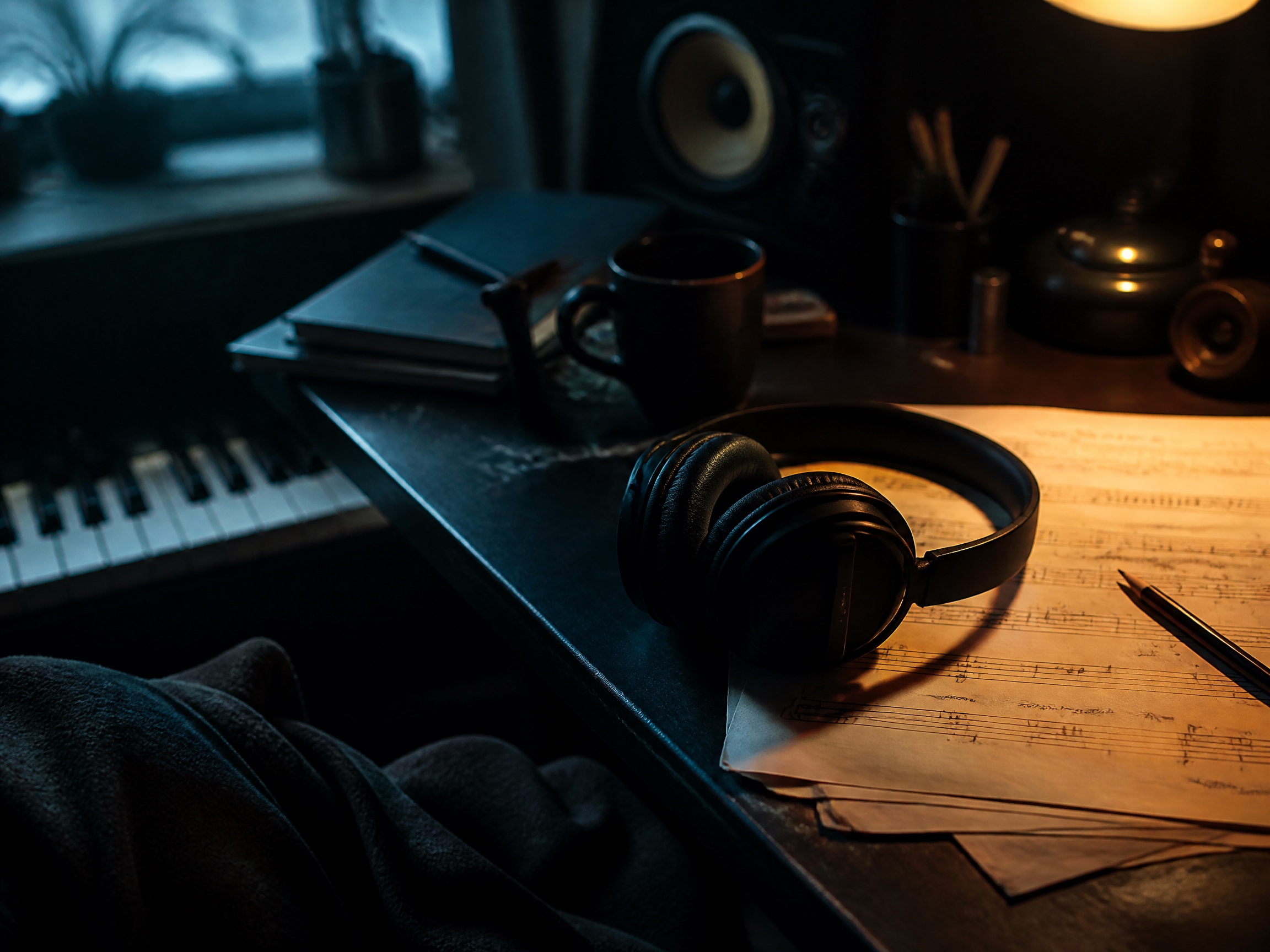 Close-up sound texture inspired by study music