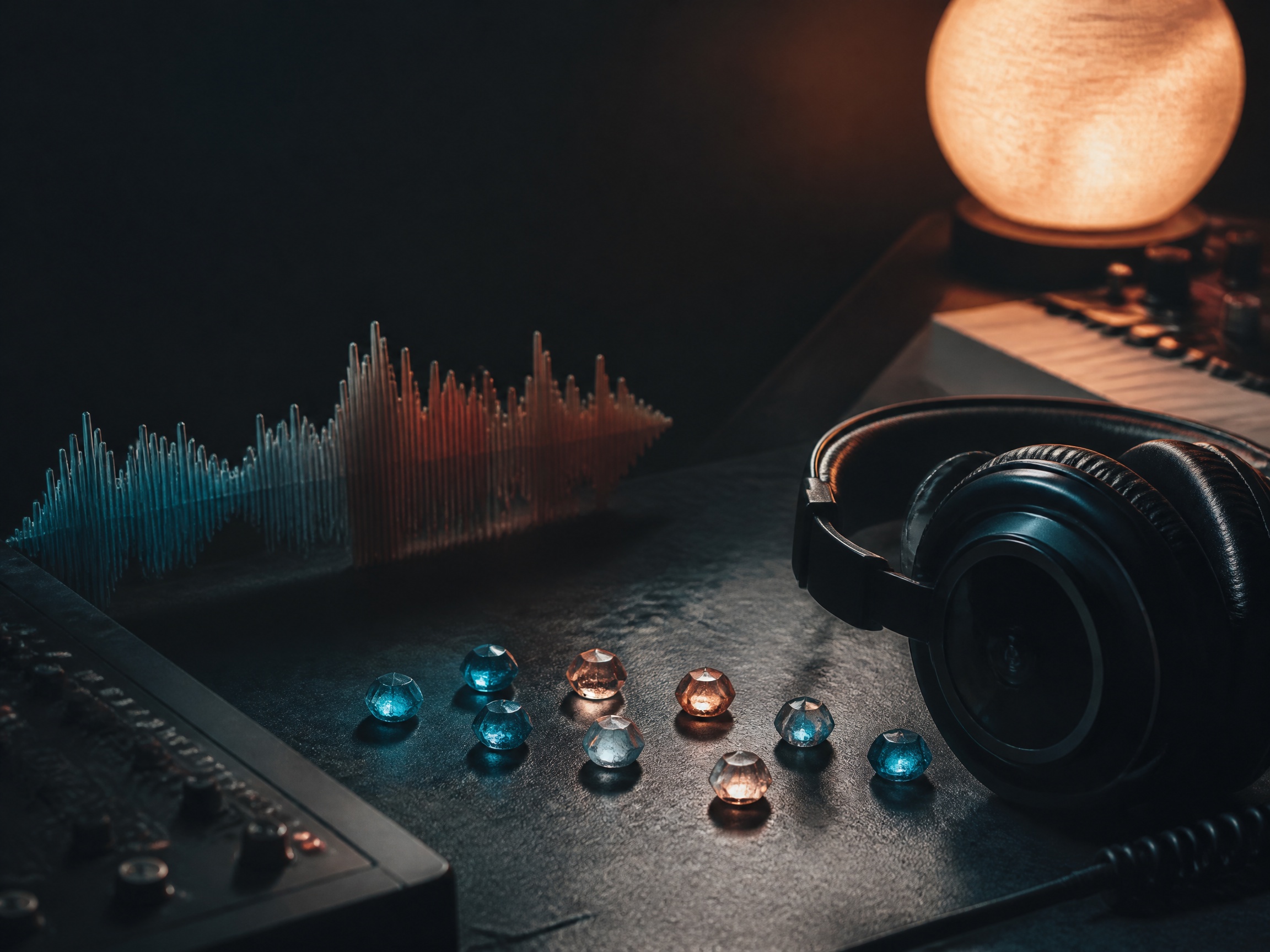 Close-up sound texture inspired by suno free tier seven downloads music