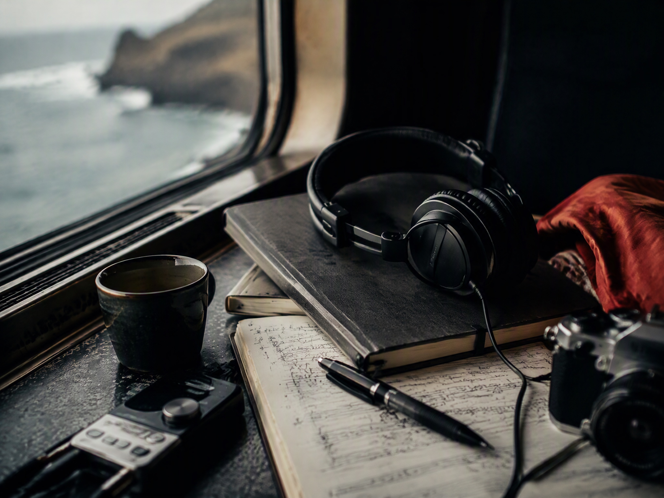 Close-up sound texture inspired by travel music