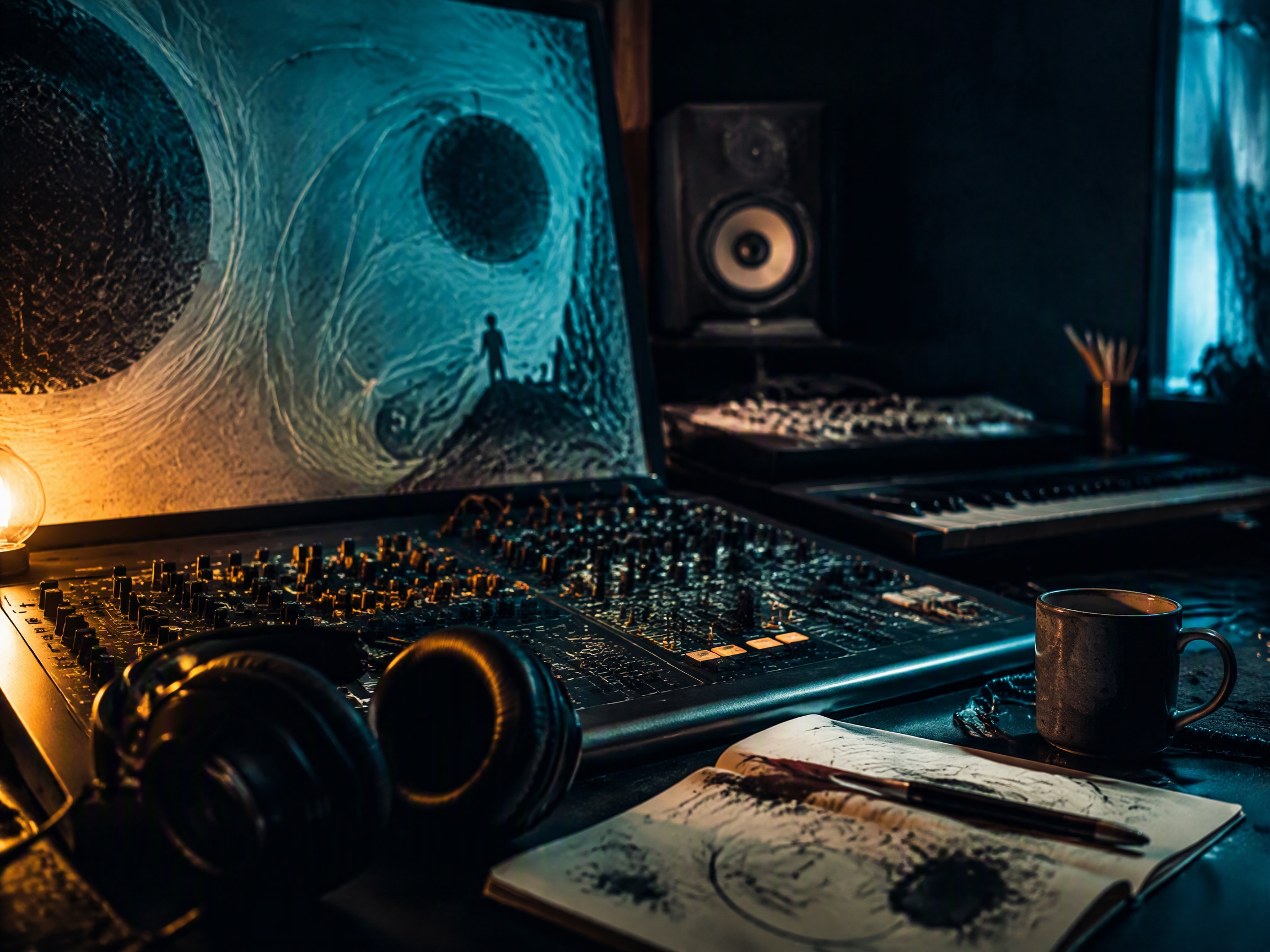 Close-up sound texture inspired by udio alternative music