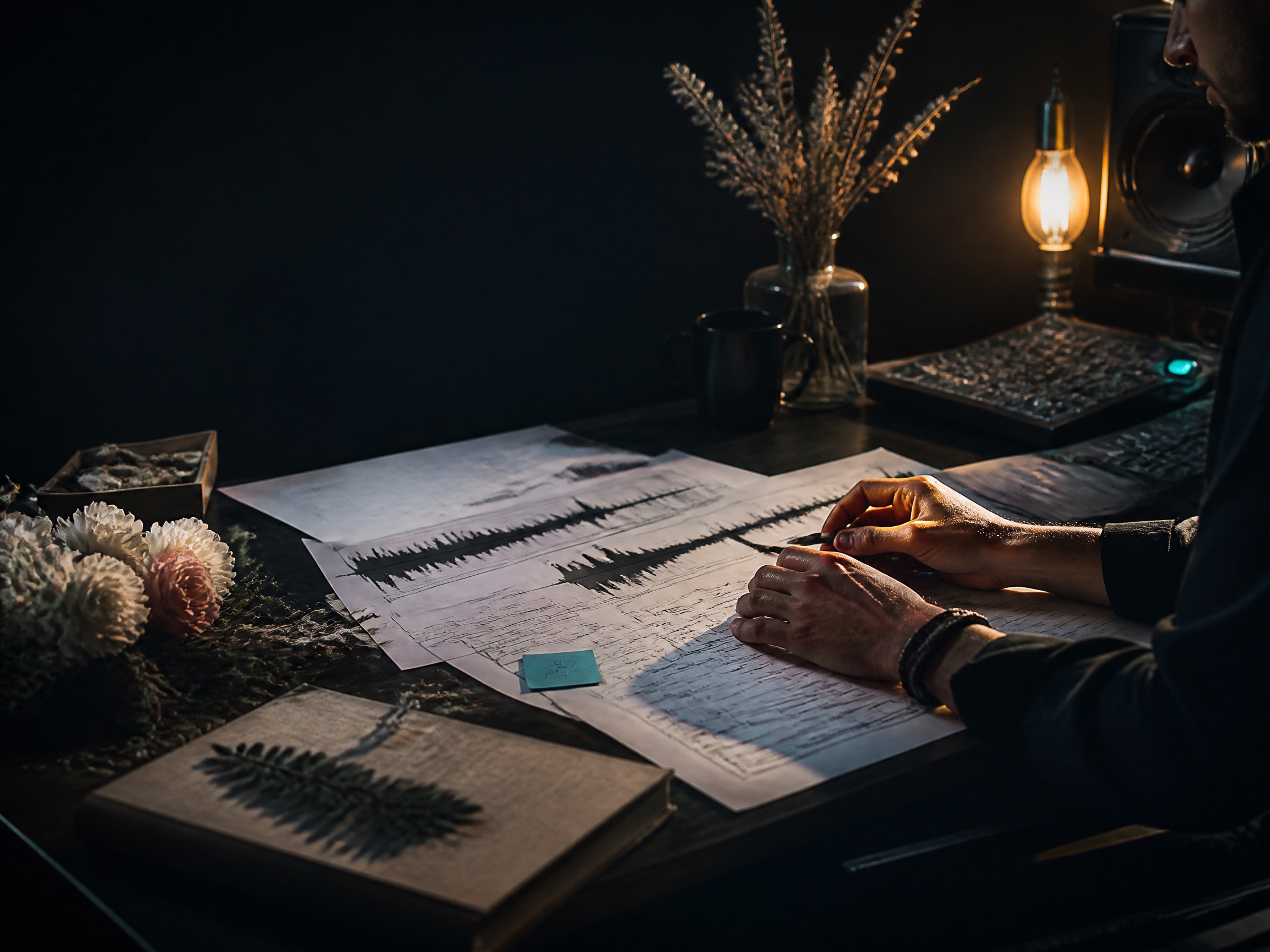 Creative process scene for wedding music